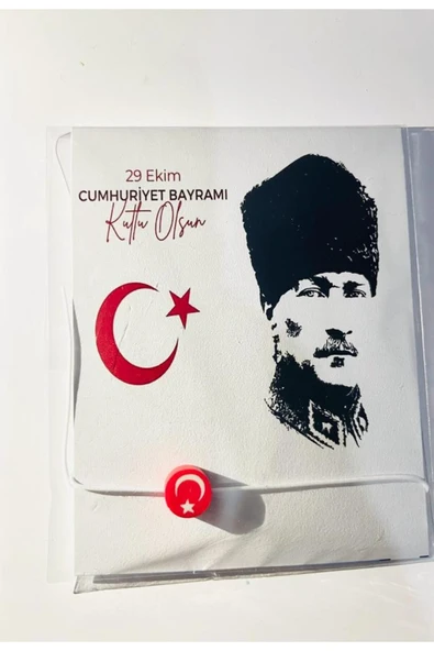 ŞEKERCİYAŞAR Atatürk Temalı 29 Ekim Özel Okul - Öğrenci Kutlama Bileklik Hediye 50 Adet ürün görseli 1