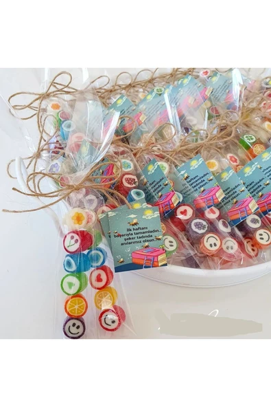ŞEKERCİYAŞAR Okul Hediyesi Düğün, Babyshower, Doğum Günü, Mevlit, Şekeri 50 Adet ürün görseli 1
