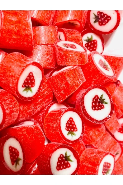 ŞEKERCİYAŞAR Çilek Desenli Lolly Akide Şeker 100 gr ürün görseli 1