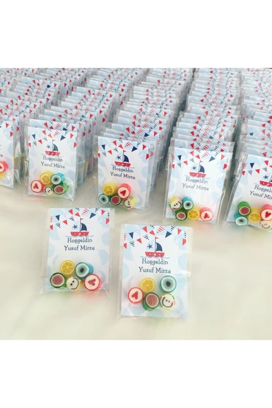 ŞEKERCİYAŞAR Baby Shower - Mevlit - Sünnet - Doğum Günü Hoş Geldin Bebek Şekeri 10 Adet ürün görseli 1