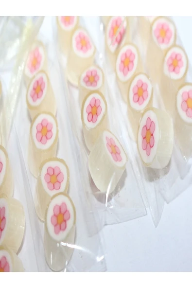 ŞEKERCİYAŞAR Pembe Çiçek Parmak Lolly 24 Adet ürün görseli 1