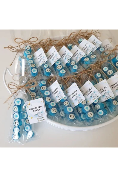 ŞEKERCİYAŞAR Nazar Desenli Düğün, Babyshower, Doğum Günü, Mevlit, Nişan Şekeri 25 Adet ürün görseli 1