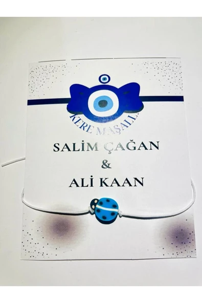 ŞEKERCİYAŞAR Mavi Temalı Sünnet-Mevlit-Doğum Günü Hediye Bileklik 10 Adet ürün görseli 1