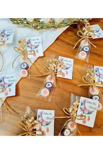 ŞEKERCİYAŞAR 3'lü Pembe Çiçek Temalı Doğum Günü, Babyshower, Düğün, Sünnet, Mevlüt, Yaş Günü Şekeri 25 Adet ürün görseli 1