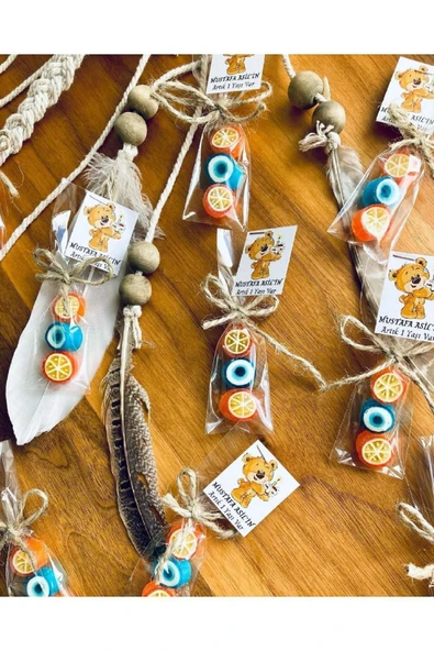 ŞEKERCİYAŞAR 3'lü Portakal Temalı Doğum Günü, Babyshower, Düğün, Sünnet, Mevlüt, Yaş Günü Şekeri 100 Adet ürün görseli 1