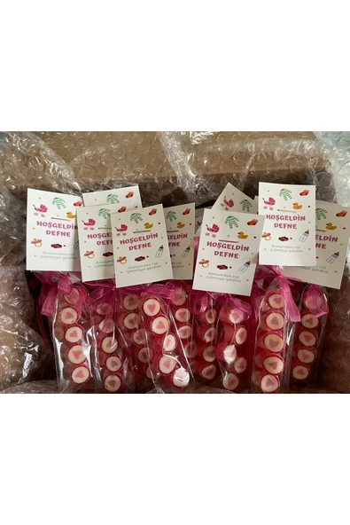 ŞEKERCİYAŞAR Pembe Kalp Parmak Şeker 25 Adet ürün görseli 1