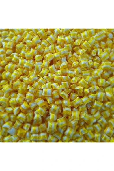 ŞEKERCİYAŞAR Sarı-Beyaz Desenli Mini Akide Şekeri 100 Gr ürün görseli 1