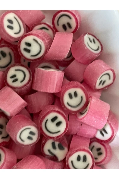 ŞEKERCİYAŞAR Pembe Gülenyüz Çilek Aromalı Lolly Akide Şeker 250 gr. ürün görseli 1