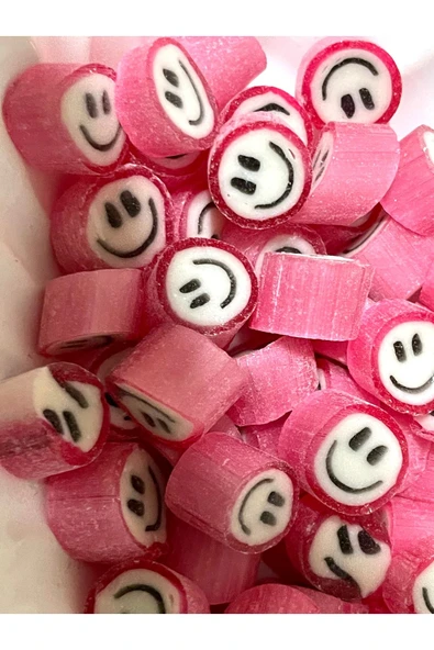 ŞEKERCİYAŞAR Pembe Gülenyüz Çilek Aromalı Lolly Şeker 500 gr. ürün görseli 1