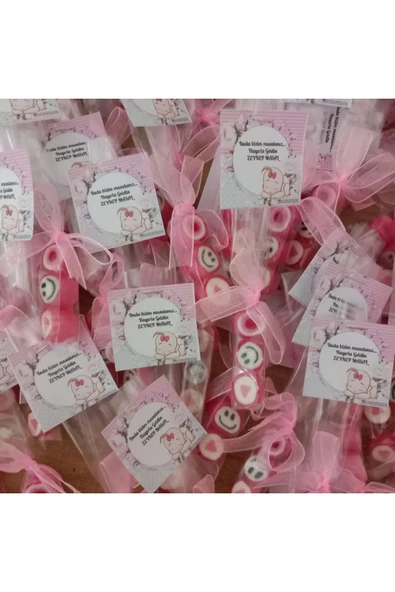 ŞEKERCİYAŞAR Pembe Temalı Babyshower, Mevlit, Doğum Günü, Düğün, Nişan Şekeri 100 Adet ürün görseli 1