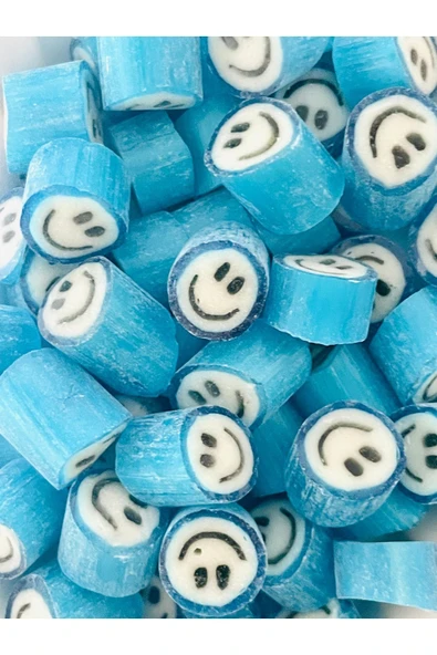 ŞEKERCİYAŞAR Mavi Gülenyüz Desenli Lolly Şeker 1000 Gr. ürün görseli 1