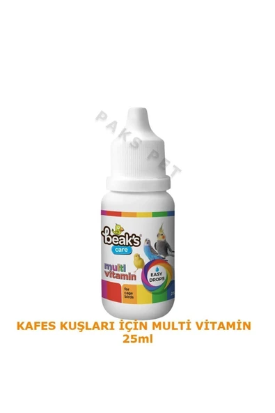 Beaks Kafes Kuşları İçin Multi Vitamin,Muhabbet kuşu, Sultan Papağanı Vitamini,Kanarya Vitamini ürün görseli 1