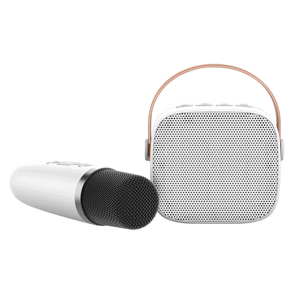 Jwin BK-320 Mikrofonlu Bluetooth Hoparlör - Beyaz - Resim 4