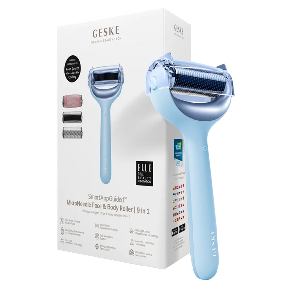 GESKE Mikro İğneli  Buz Başlığı  Pembe Kuvars Başlıklı Dermaroller   MicroNeedle Face  Body Roller ürün görseli 1