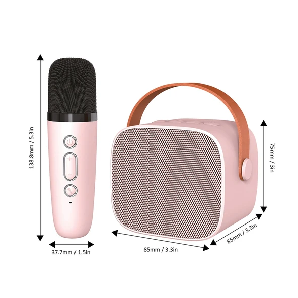 Jwin BK-320 Mikrofonlu Bluetooth Hoparlör - Pembe - Resim 5