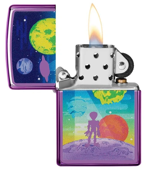 Zippo Alien Worlds Dizayn Çakmak - Resim 3