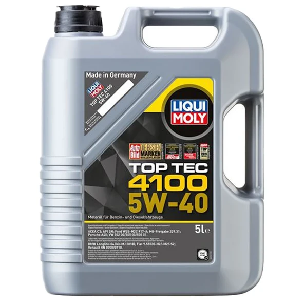 Liqui Moly Top Tec 4100 5W40 5 Lt Motor Yağı (9511) ürün görseli 1