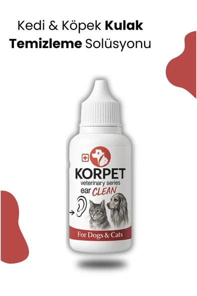 KorPet Kedi Köpek Kulak Temizleme Damlası 50 ml (Cat&Dog Ear clean) ürün görseli 1