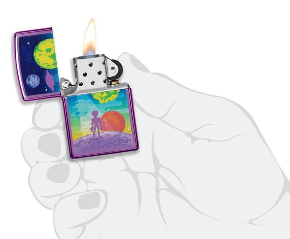 Zippo Alien Worlds Dizayn Çakmak - Resim 4
