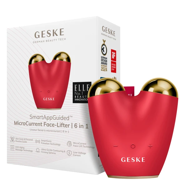 GESKE Titreşimli Mikro Akım Yaşlanma Karşıtı Yüz ve Vücut Sıkılaştırma Cihazı  MicroCurrent Face Lifter ürün görseli 1