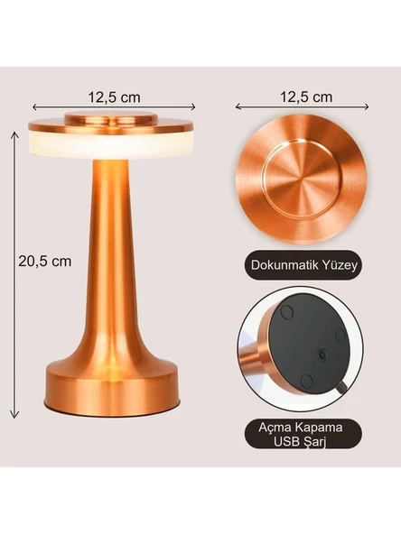 CT-8435 Oslo Şarjlı Masa Lambası - Resim 5