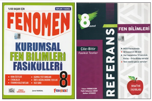 FENOMEN 8.SINIF FEN BİLİMLERİ KURUMSAL FASİKÜLLERİ+NEWTON REFERANS FEN BİLİMLERİ (2 KİTAP) ürün görseli 1