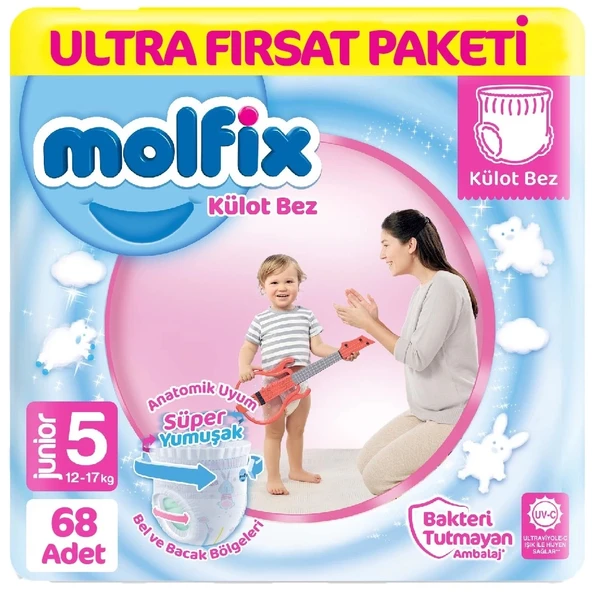 Mey İthalat®   Külot Bez Ultra Fırsat Paketi 5 Beden 12-17 Kg 68 Adet ürün görseli 1