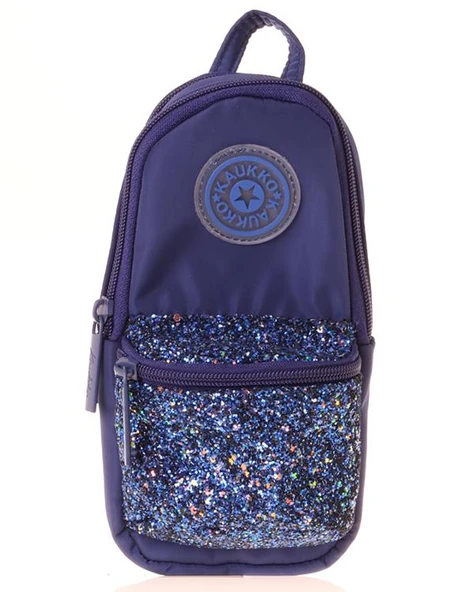 Kaukko Bright Junior Bag Kalem Çantası Taşlı Lacivert K2719 ürün görseli 1