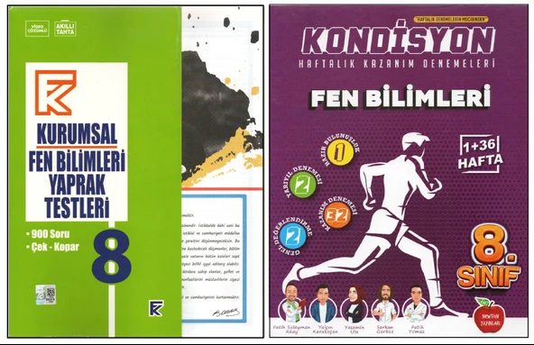 KURMAY 8.SINIF KURUMSAL YAPRAK TEST+NEWTON KONDİSYON FEN BİLİMLERİ (2 KİTAP) ürün görseli 1