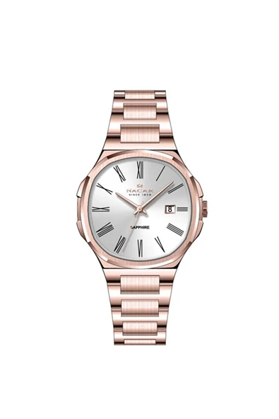 SAFİR CAM KLASİK ROSE GOLD KADIN KOL SAATİ NC33-398377-RWM ürün görseli 1