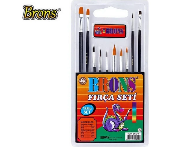 BRONS FIRÇA SETİ 10 LU BR-248 ürün görseli 1