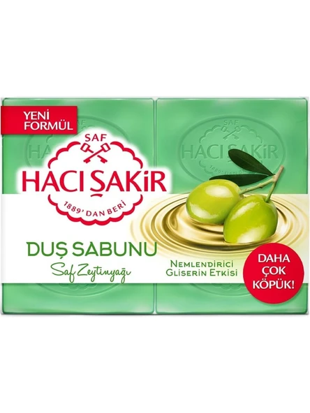 Hacı Şakir Hacı Şakir Zeytinyağı Gliserinli Duş Sabunu 4 x 125 gr Banyo Sabunu ürün görseli 1