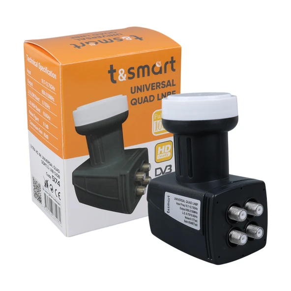 T&Smart 0.1dB Ultra HD 4K Universal Dört Çıkışlı Lnb ürün görseli 1
