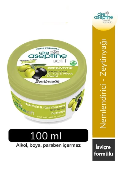 Cire Aseptine Soft Zeytinyağlı Nemlendirici Pürüzsüzleştirici Prebiyotikli Krem 100 ml ürün görseli 1