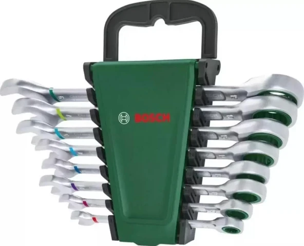 Bosch 1600A027PS 1/4" Cırcırlı 8 Parça Kombine Anahtar Seti ürün görseli 1