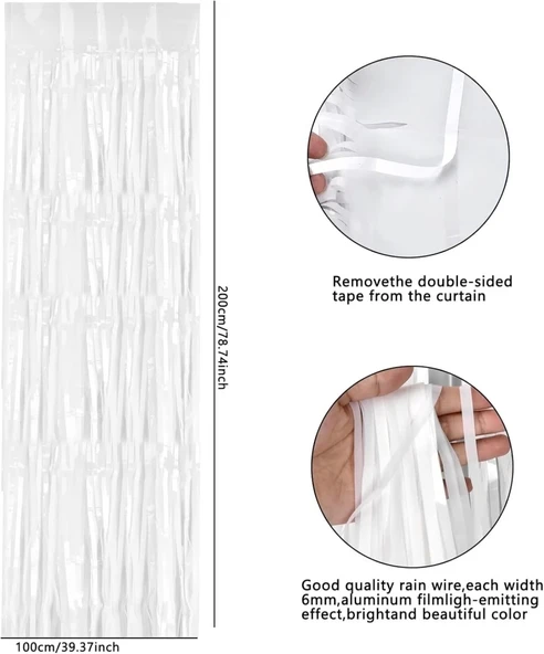 Mey İthalat® Soft Beyaz Renk Duvar ve Kapı Perdesi İthal 100x200 cm ürün görseli 1