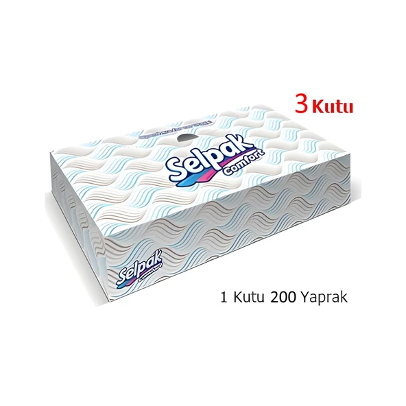 Selpak Tut Çek Peçete 200 Yaprak (3 Adet) ürün görseli 1