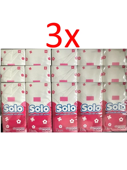 Solo Çiçek Kokulu Cep Mendili 10'lu Paket (3 Adet) ürün görseli 1