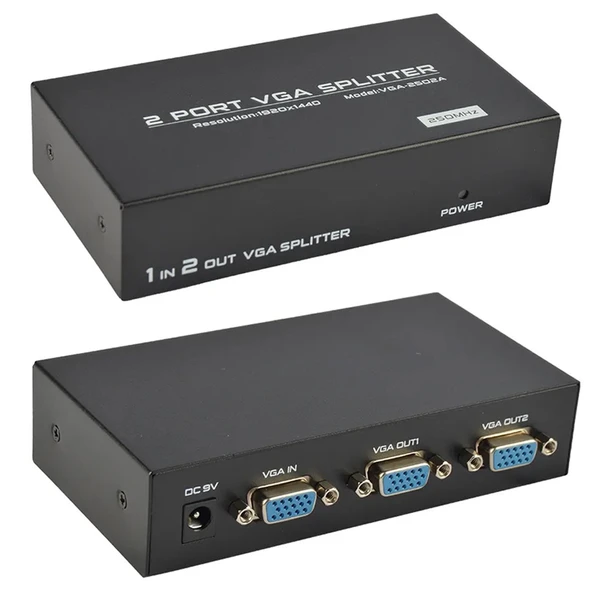 Powermaster 2 Port 250 Mhz Vga Splitter Dağıtıcı ürün görseli 1