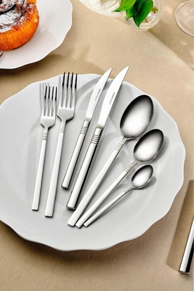 Elegance Nil Platin 12 Kişilik 84 Parça Çatal Kaşık Bıçak Takımı ürün görseli 1