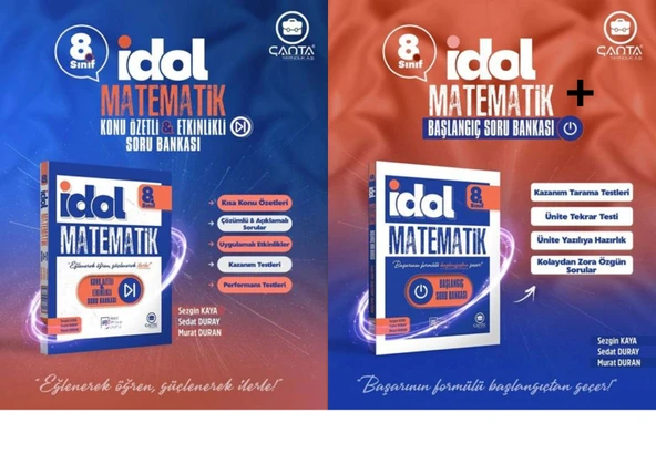Çanta Yayınları 8. Sınıf İdol Matematik Konu Özetli & Etkinlikli ve Başlangıç Soru Bankası ürün görseli 1
