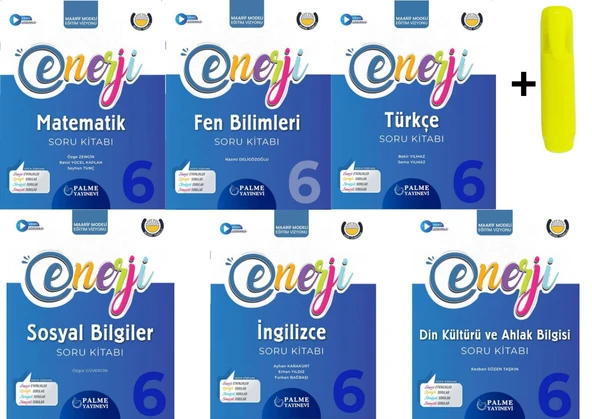 Palme 6.sınıf Enerji Matematik Fen Türkçe Sosyal İngilizce Din Soru Kitabı *yeni* ürün görseli 1