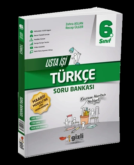 Gizli Yayınları 6. Sınıf Usta İşi Türkçe Soru Bankası Yeni ürün görseli 1
