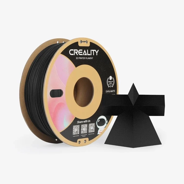 Creality Cr-Pla Mat Siyah 1.75mm Pla 3D Baskı Filamenti 1kg ürün görseli 1