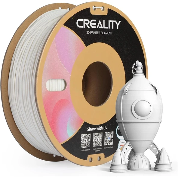 Creality Cr-Pla Mat Alçı Beyazı 1.75mm Pla 3D Baskı Filamenti 1kg ürün görseli 1