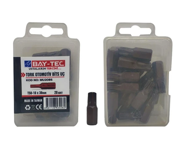 Bay-Tec Tork Otomotiv Bits Ucu Kısa T50-10x30 mm (20 Adet) MU2085 ürün görseli 1