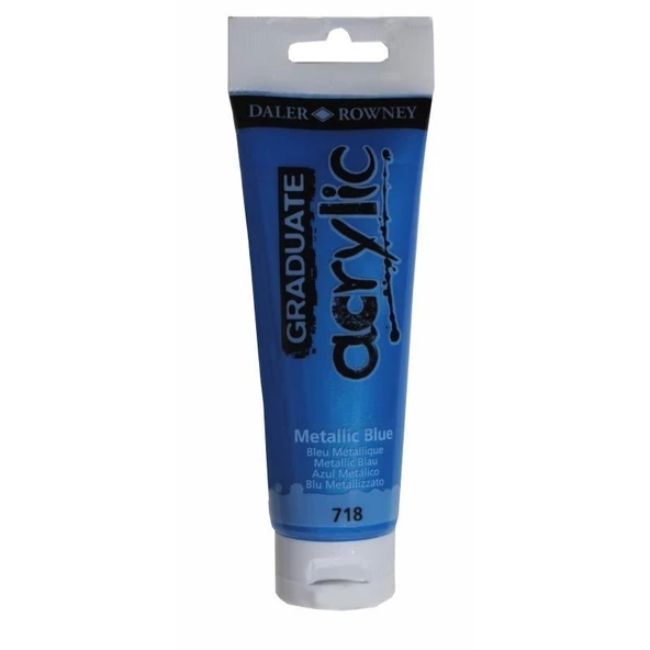 Daler Rowney Graduate718   Akrilik Boya 120ml Metallic Blue ürün görseli 1