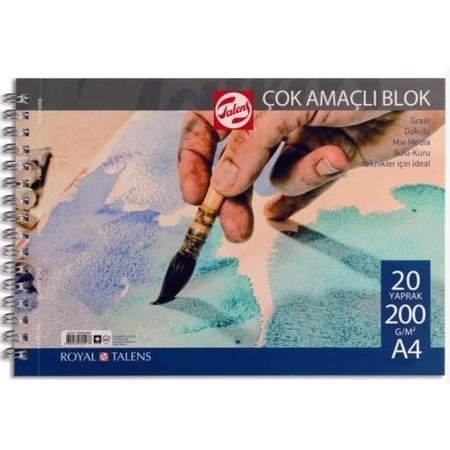 Talens Çok Amaçlı Resim Bloğu 200 Gr 20 Yaprak A4 ürün görseli 1