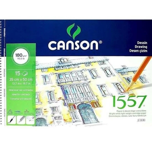 canson 180 gr 35x50 15 yaprak eskiz ürün görseli 1