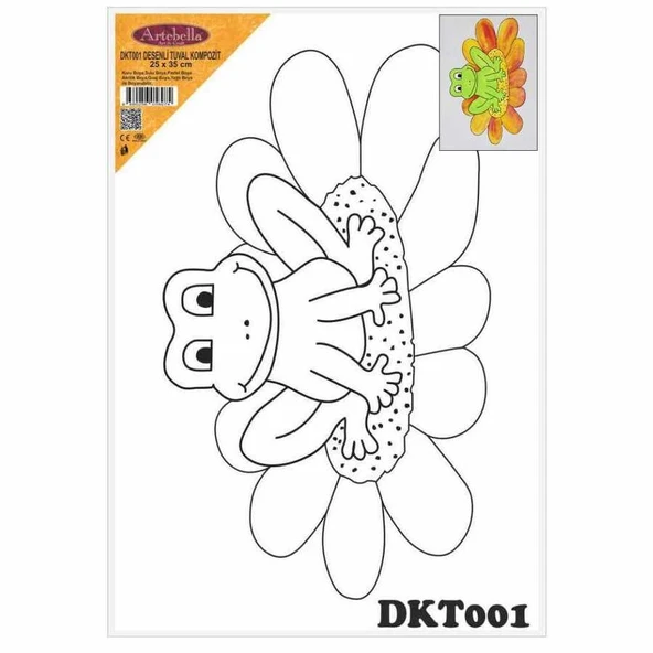 DKT001 desenli tuval kompozit boyama 25x35 cm ürün görseli 1